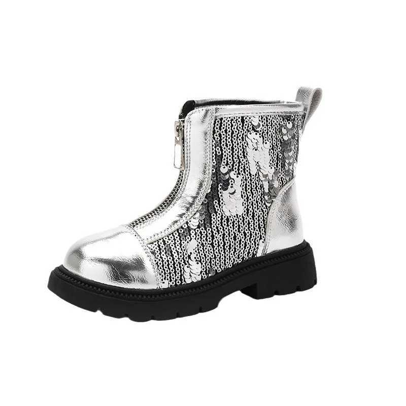 Girls Boots Princess Boots Fashionable Baby Sequined Short Boots Winter Shoe for Girl Kids Shoe for Boy Ankle Boot Zapatos NiaXJ241206