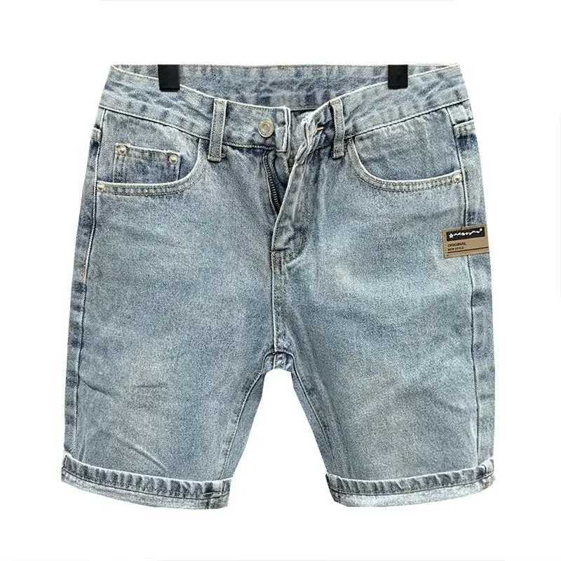 Mens Short Jeans Pants Oversize Big Size Graphic Male Denim Shorts Designer Cut Blue Trend 2024 Xl Thin New in Original JortsXJ241206