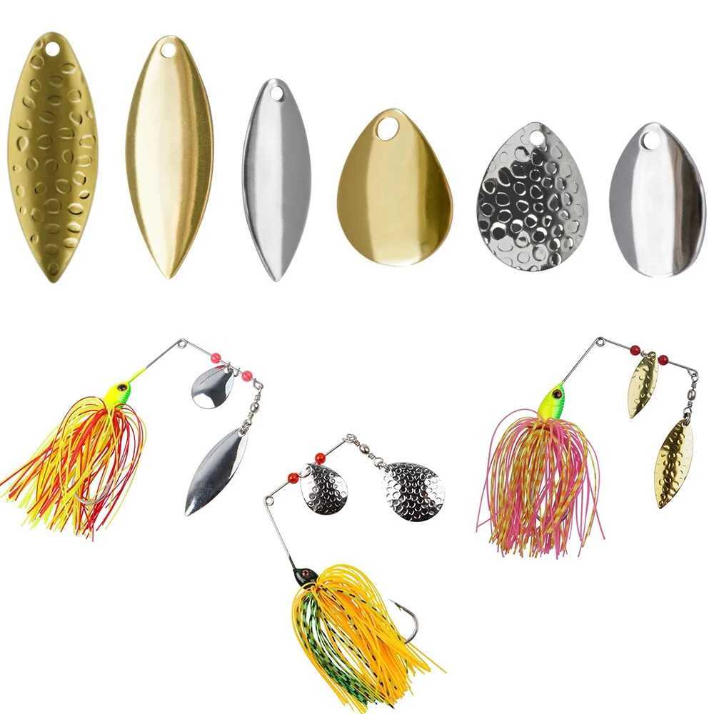 18Pcs Spinner Blades Fishing Lure Colorado Spinner Blades for DIY Spinneaits Walye Rig Trout Salmon Bass FishingXJ241128