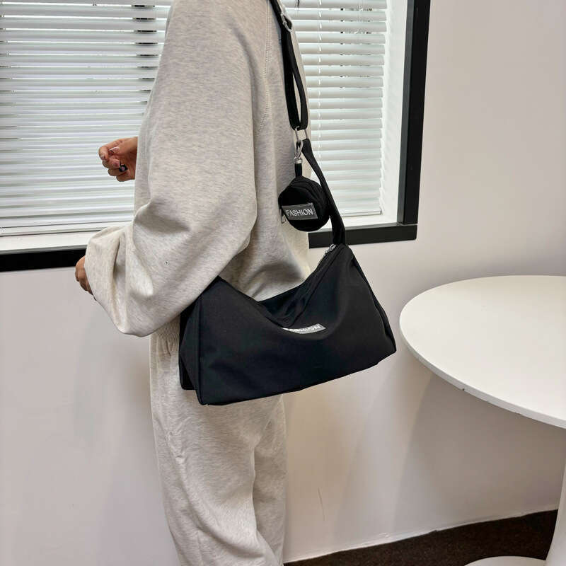 Large Capacity Canvas Women's Summer New Instagram Style Shoulder Niche Design, Small Square Bag, Casual Bag B4