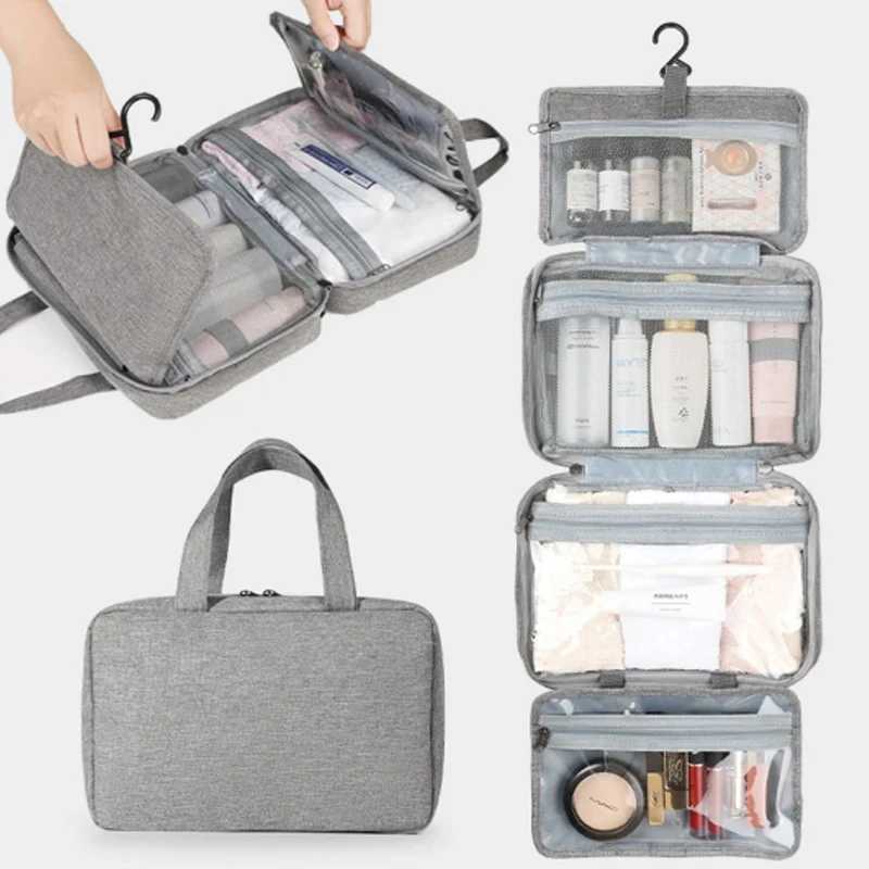 Travel Hanging Toiletry Bag Water-proof Cosmetic Storage Bag Bathroom Beauty W Bag AccessoryTowel Bag Wet Dry Separated BagXJ241206