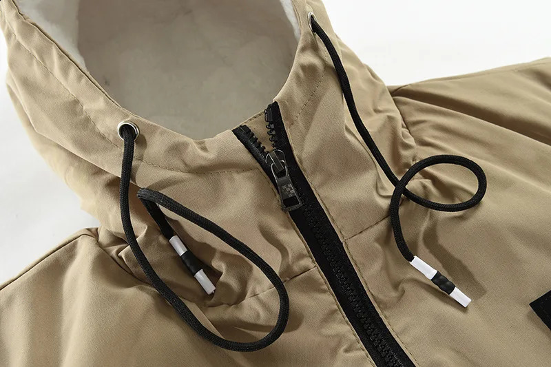 Mens Winter Long Down Coats Casual Slim Hooded Lamb wool Thicken Warm Parka Jackets Outdoor Windproof Waterproof Outerwear 241205