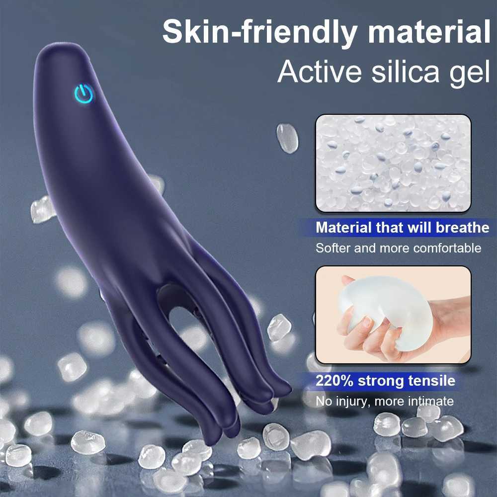 Penis Glans Stimulator Massage Male Masturbator Glans Training Vibrator Sex Toys for Men Lasting Delay Endurance Exer 18XJ241206