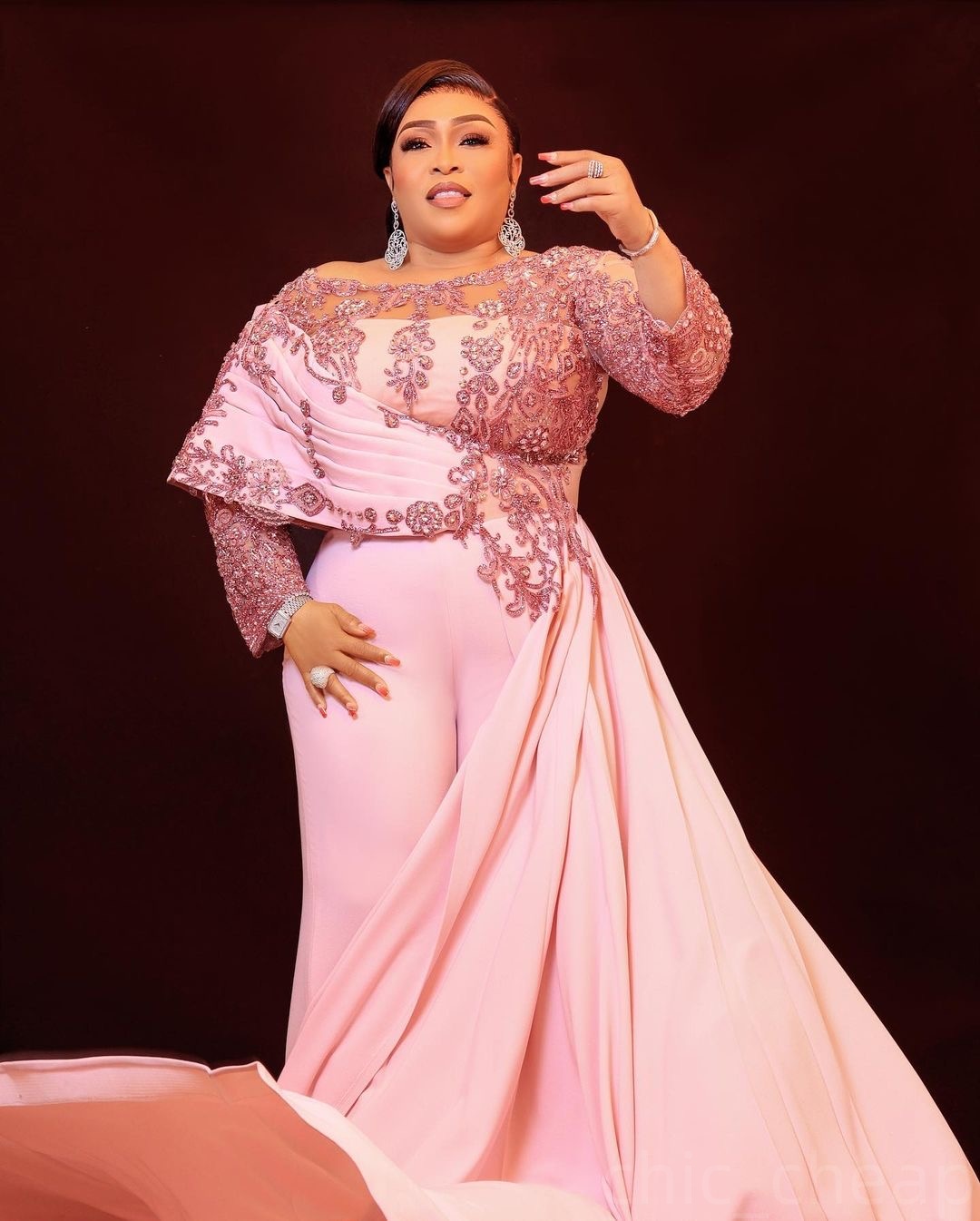 Pink Mermaid Prom Jumpsuits Dresses 2025 Beaded Crystals Lace Satin Evening Formal Party Second Birthday Engagement Gowns Plus Size Dress For Special 