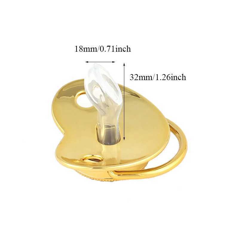 Pacifier Holders Clips# Newborn Baby Pacifier Clip with Cover Rhinestone Crown Pacifier Chain Infant Nipple Feeding Silicone Dummy Baby Soother H24120