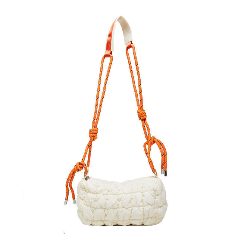 White Ditch Women's Summer High-End New Lightweight Nylon Crossbody Cloud Large Capacity Pillow Bag, Fashionable Quality Classic B2