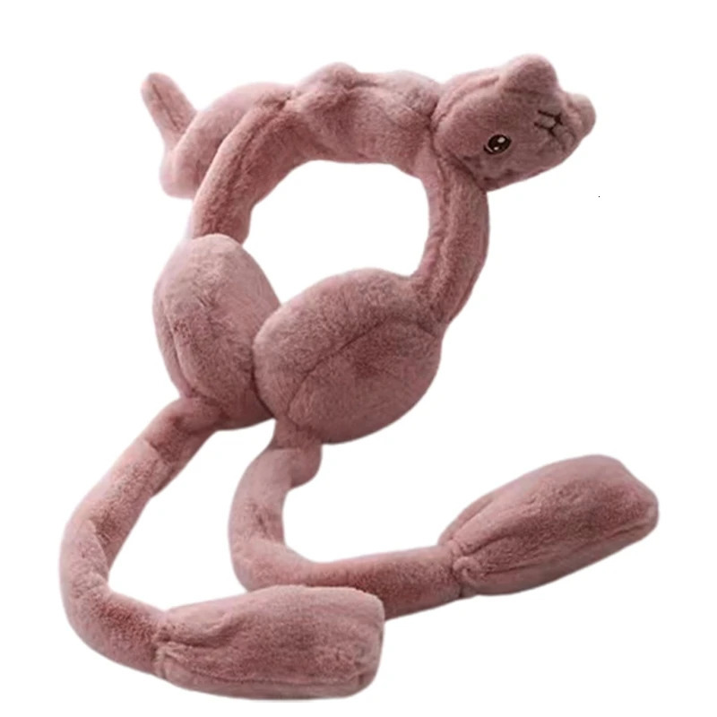 Animal hat with sport Dianosaur earrings jumping head hat plush earmuffs childrens earmuffs wool earmuffs 241205