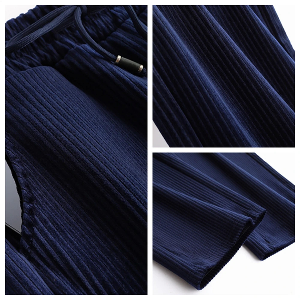 Womens high-quality lace loose swan velvet pants with thick insulation and elasticity high waisted winter velvet wide leg pants 6XL 241202