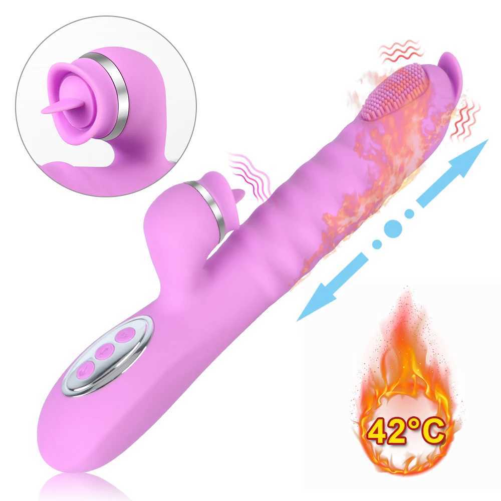 25cm Big Dildo Brush Vibrator For Women Clitoris Licks Vaginal Anal Plug Female Masturbator Sex Toys Erotic Products Magic WandXJ241206
