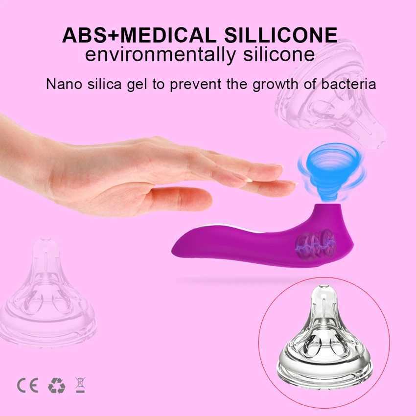 Powerful Sucker Clitoris Sucking Vibrator Female Clit Nipple Oral Vacuum Stimulator Massager Sex Toys Adults Goods for WomenXJ241206