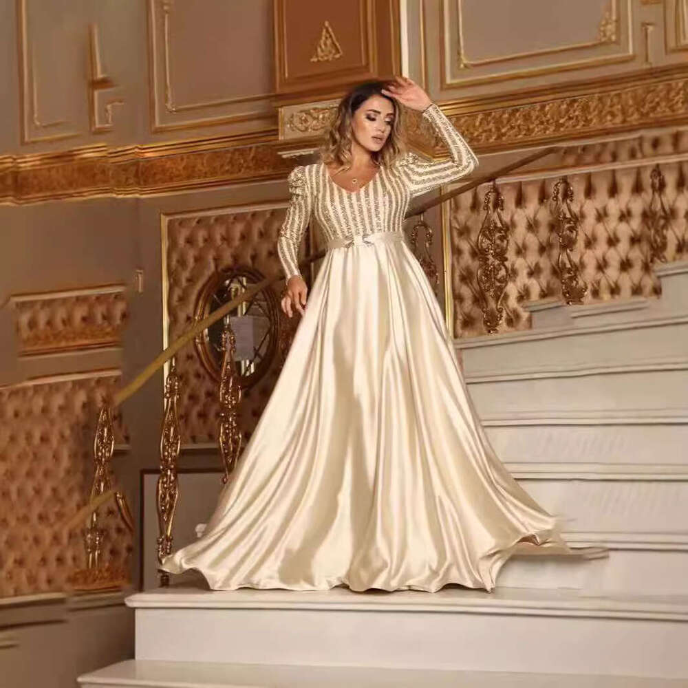 European and American Women's Deep V Big Swing Sexy Long Skirt Tail Banquet Evening Dress 2024 New Casual Fashion Trendy Clothing