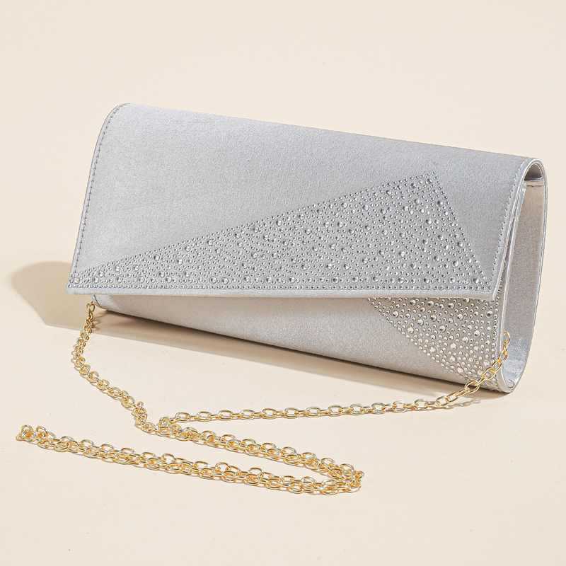 Clutch Bag New Minimalist and Fashionable Versatile Handbag with Rhinestones and Hot Diamonds Elegant Dress Evening Banquet Socialite Banquet Bag 2409