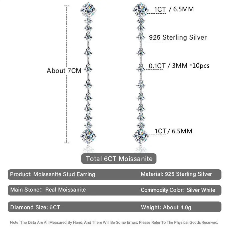 all Mo silica tassel pendant earrings suitable for womens wedding party jewelry gifts 925 sterling silver sparkling diamond earrings 241205