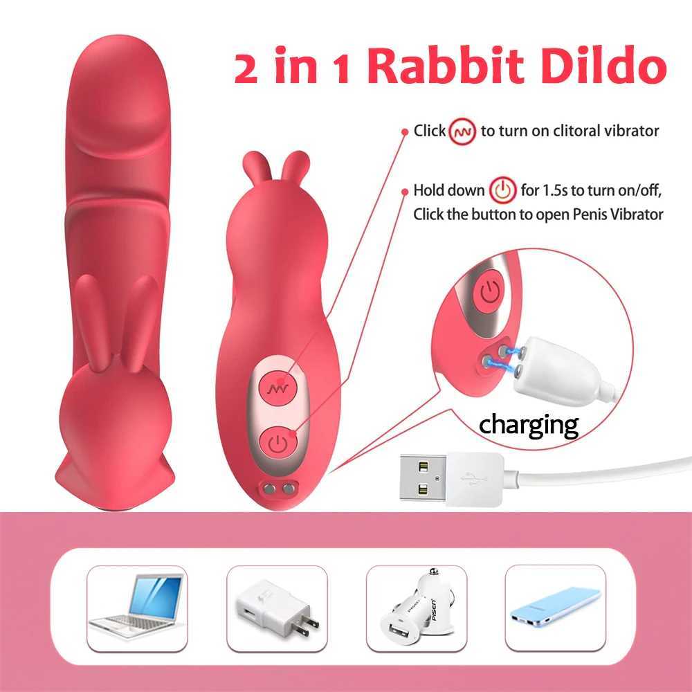 Rabbit Vibrator For Women Powerful G Spot Nipple Clitoris Stimulator Powerful Dildo Vagina Massager Female Sex ToyXJ241206