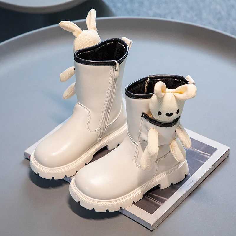 New Snow Boots Shoes for Childrens Warm Waterproof Girls Snow Boots Boys Thicken Plush Winter TPR Sole Boots for ChildrenXJ241206