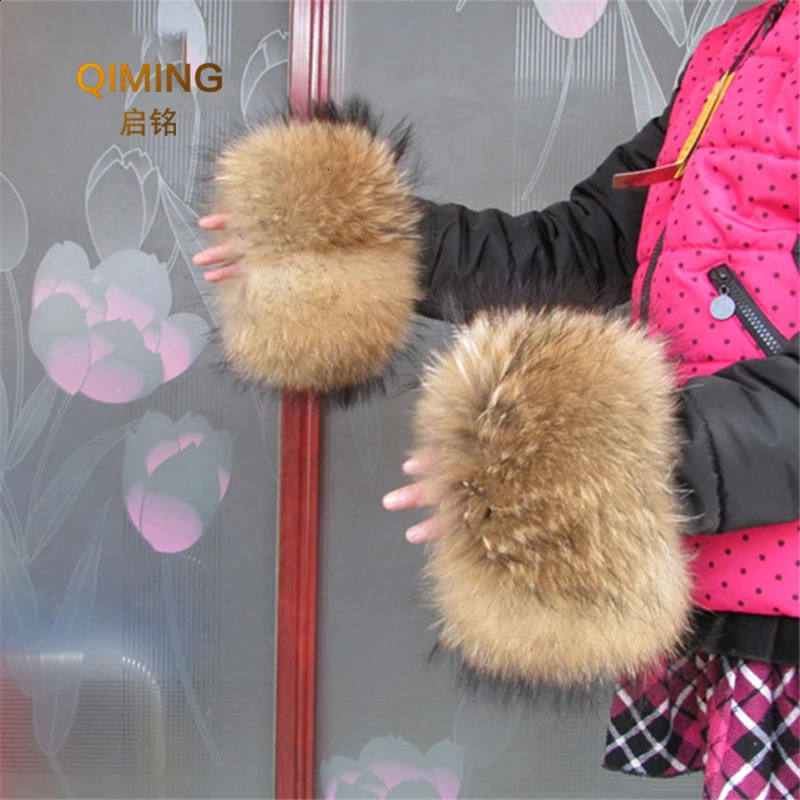 Nature Fur Cuffs Oversize Real Raccoon Fur Boot Cuff Sleeves Womens Winter Jackets Down Jackets Gloves Keep Warm 241206