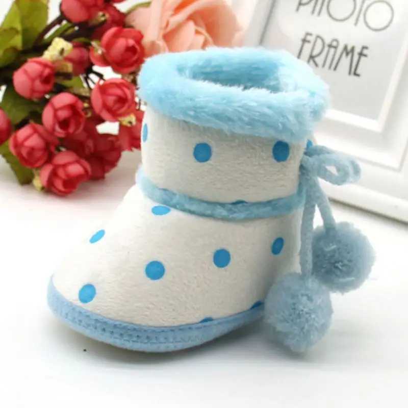 Winter Newborn Baby Boys Girls Boots Soft Bottom Baby Girls Moccasin Warm Boots Non-slip BootiesXJ241206