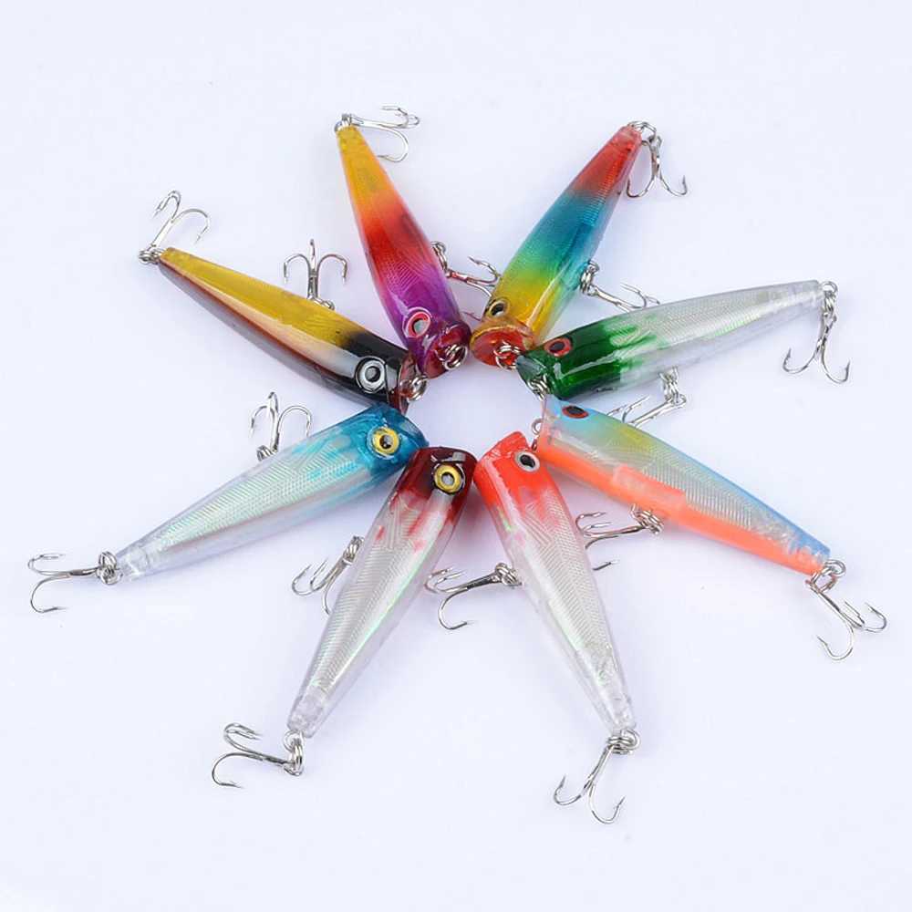 DHYJSFDC Small Popper 65mm 6.6g Topwater Wobbr Hard Lase Body Fishing Lure with 6# Hooks Crankabit For Perch Bass LrreXJ241128