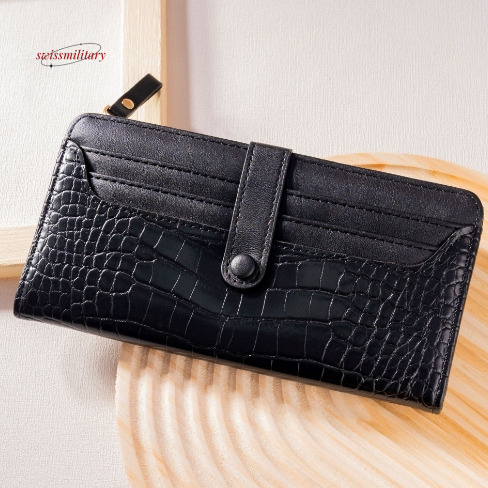 New Korean version women's wallet, long and fashionable handbag with crocodile pattern zipper buckle, creative light luxury wallet for women#11 s
