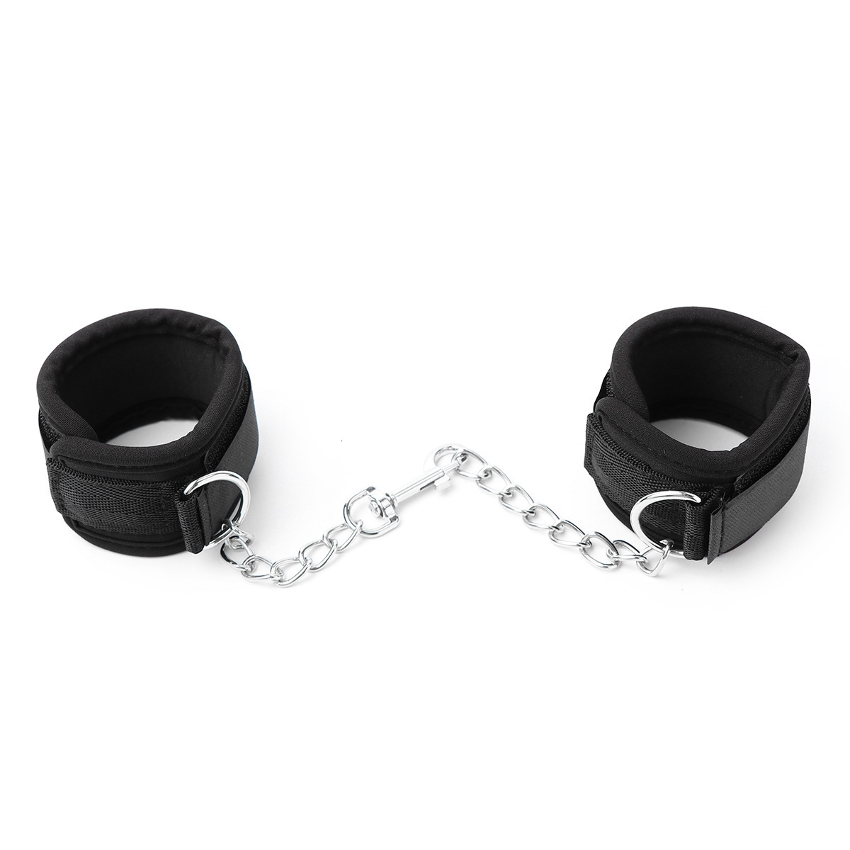 Yiwu Foreign Trade Sex Toys Factory Red Sponge Wrapped Handcuffs Black Velcro Iron Chain Foot cuffs Wholesale