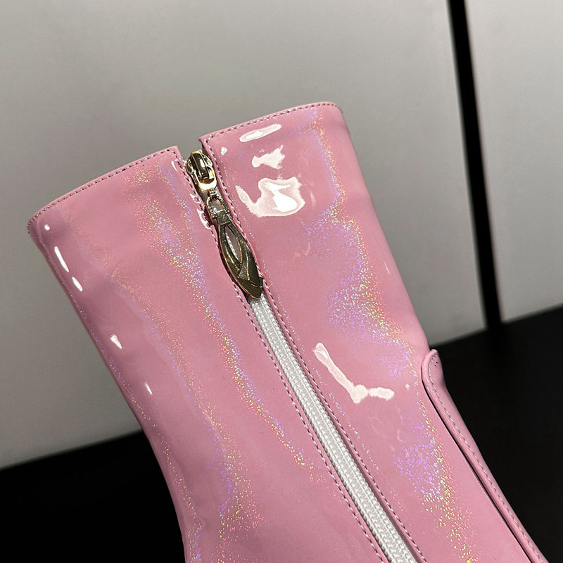 SIMLOVEYO Fashion Women Boots Toe Ultrahigh Chunky Heels 11.5Cm Platform 4Cm Big Size 41 42 43 Mature Booty