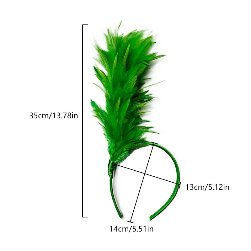 Women Feather Headband Headpiece Perform Halloween Headwear Party Headdress Hair Hoop Ornament 241122