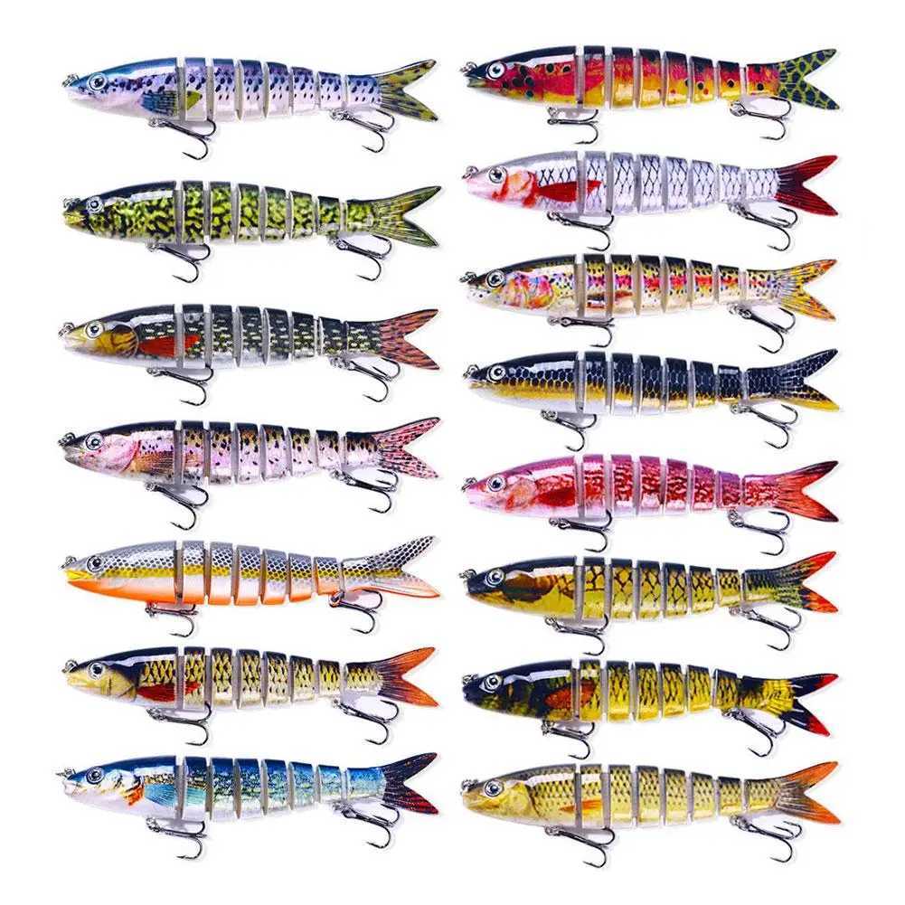 13cm Pike Wobbrs For Fishing Artificial Bait Hard Multi Jointed Swimbait Crankbait Lifelike Fishing Lure TackXJ241128