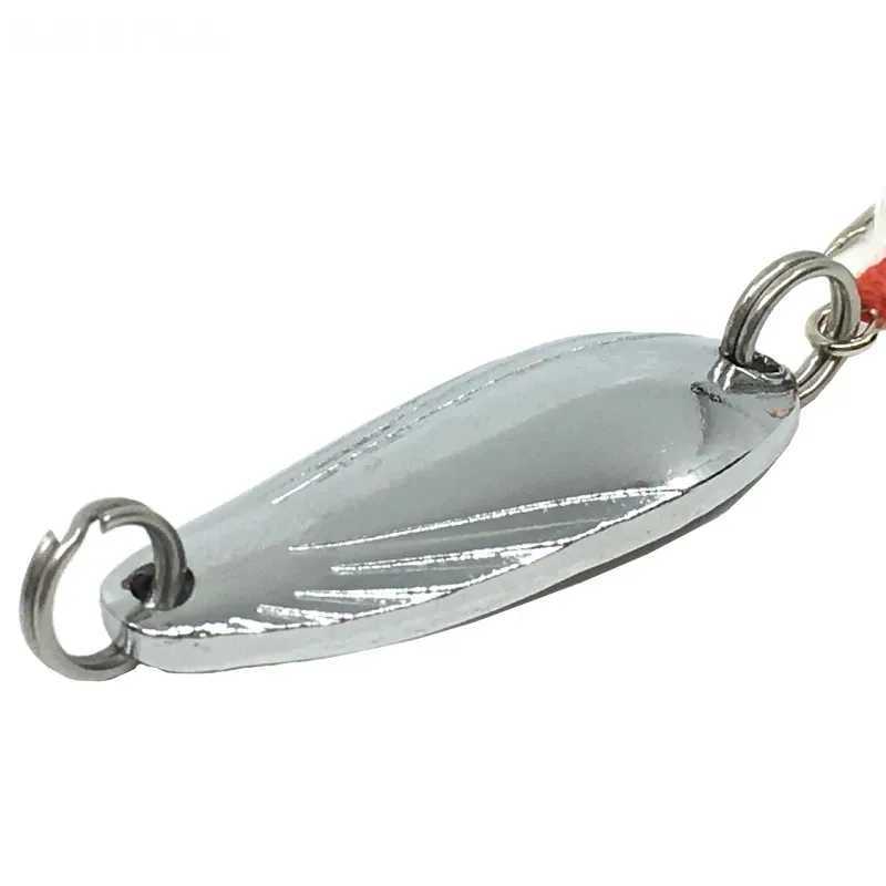 1pcs Metal 5g-40g Fishing Lures Wobbr Spinner Bait Spoon Artificial Bass Hard Sequin Pailtte Metal Steel Hook LuresXJ241128