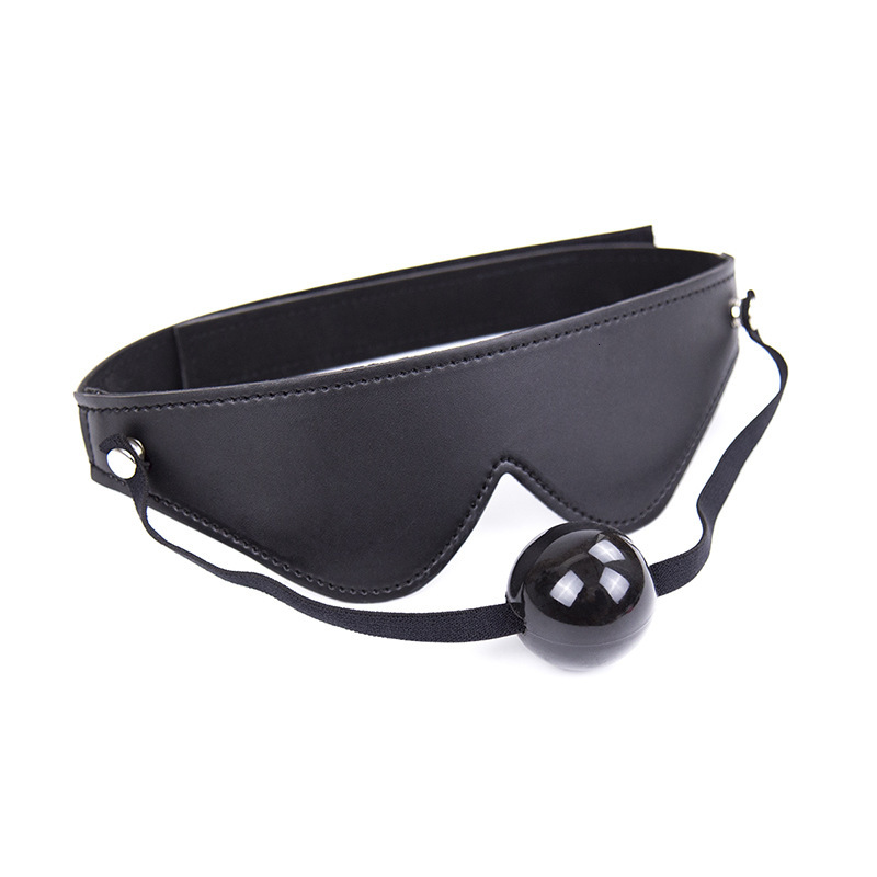 Male and female adult sex products bundled with passionate toys, eye masks with mouth plugs, restraints, flirting, couple sexual props