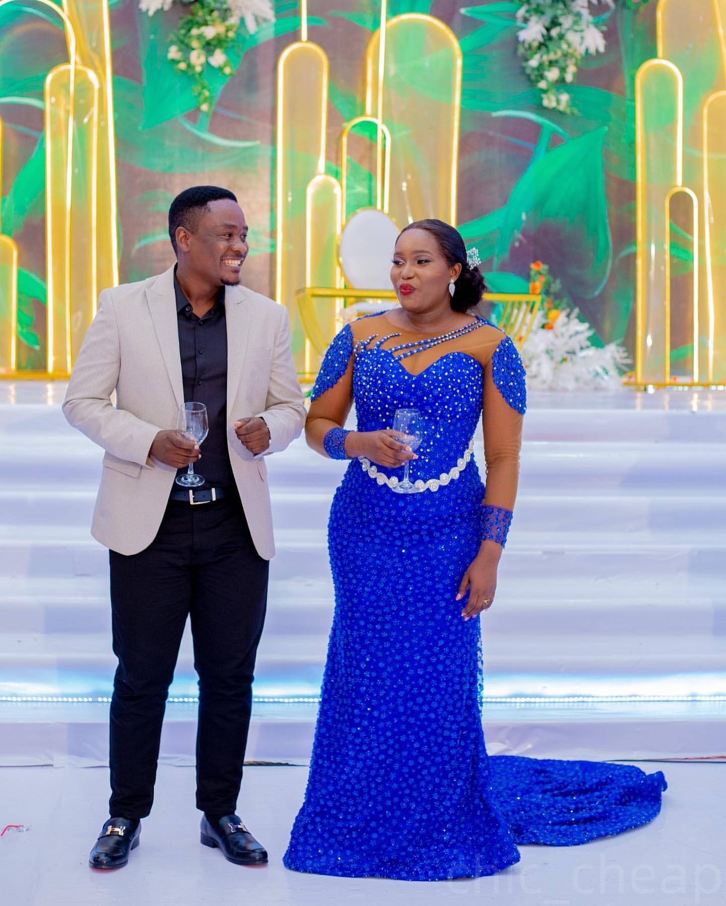 Royal Blue Mermaid Prom Dresses 2025 Beaded Rhinestones Full Sleeves Evening Formal Party Second Birthday Engagement Gowns Plus Size Dress For Special