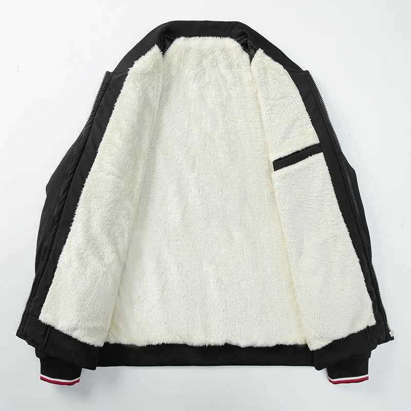 New Mens Plush Thickened Winter Jacket Mens Coat Warm Thick Zipper Coats Padded Overcoat for Men Luxury JacketsXJ241206