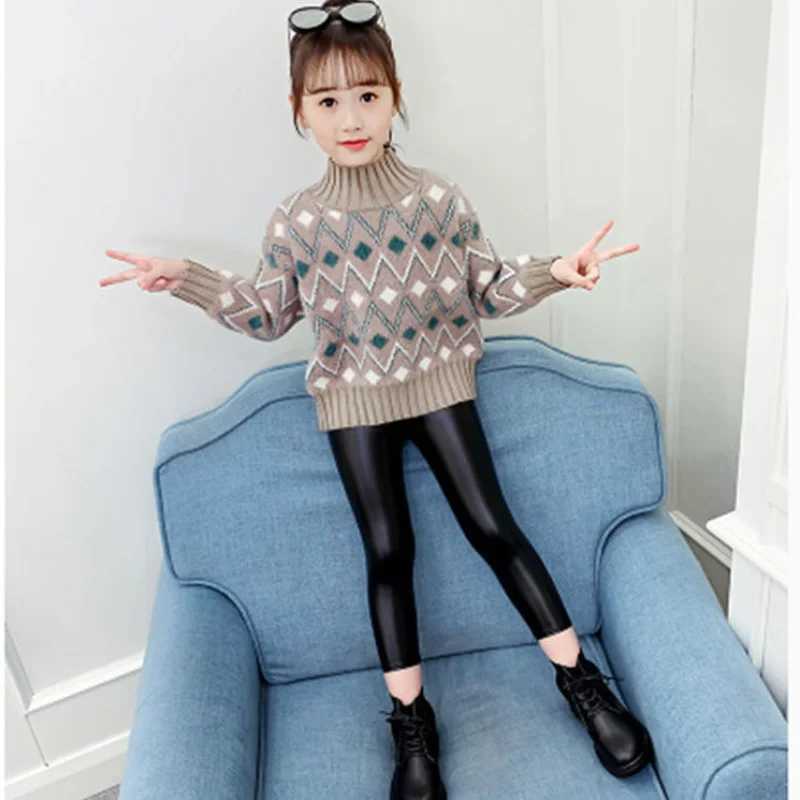 Cardigan Girls sweaters thickened wool and autumn 2023 winter new childrens clothing fashion girls baby sweaters 4 5 6 7 8 9 10 12 Q241205