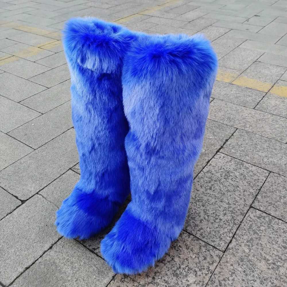 High Quality New Marriott boots high boots knee high fur snow boots warm Fi warm wool similar to boots Veet Padded winter boots T241206
