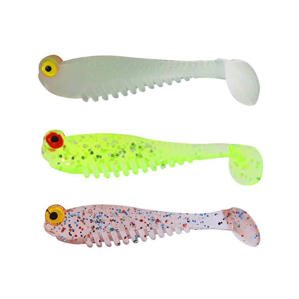 5/10/20pcs Luminous Luya Bait Fishing Lures Simulation T-tail Soft Baits Fake Artificial Night Fishing Lures Fishing AccrssoriesXJ241128
