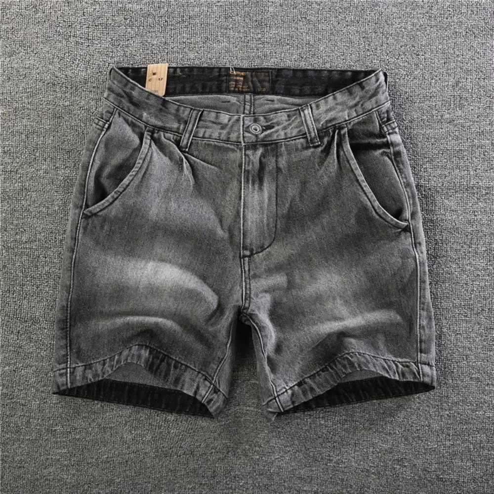 Jeans Shorts Men Casual Summer Bermuda Shorts Denim Outwear ClothingXJ241206