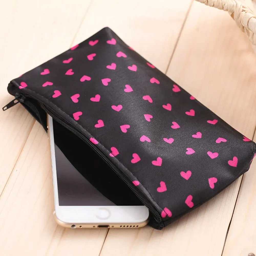 Heart Pattern Zipper Makeup Bag Fi Design Multi-Functial Bag Using As Cosmetic Pouch Or Travel/Carrying Purse For WomenXJ241206
