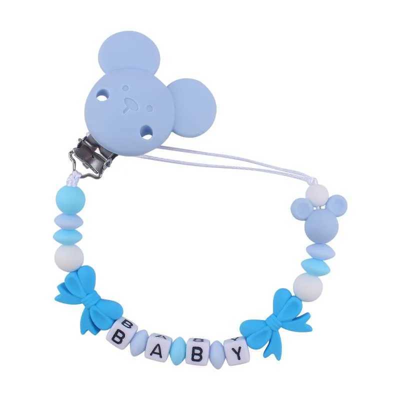 Pacifier Holders Clips# New Free Custom Personalized Name Baby Pacifier Clip Chains Teethers Dummy Nipple Holder Clips Newborn Teething Soother toy Gi