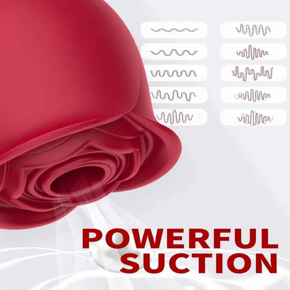 Rose Sucking Vibrator Vagina Intimate Good Nipple Sucker Oral Licking Clitoris Stimulation Powerful Sex Toys For Women 18+XJ241206