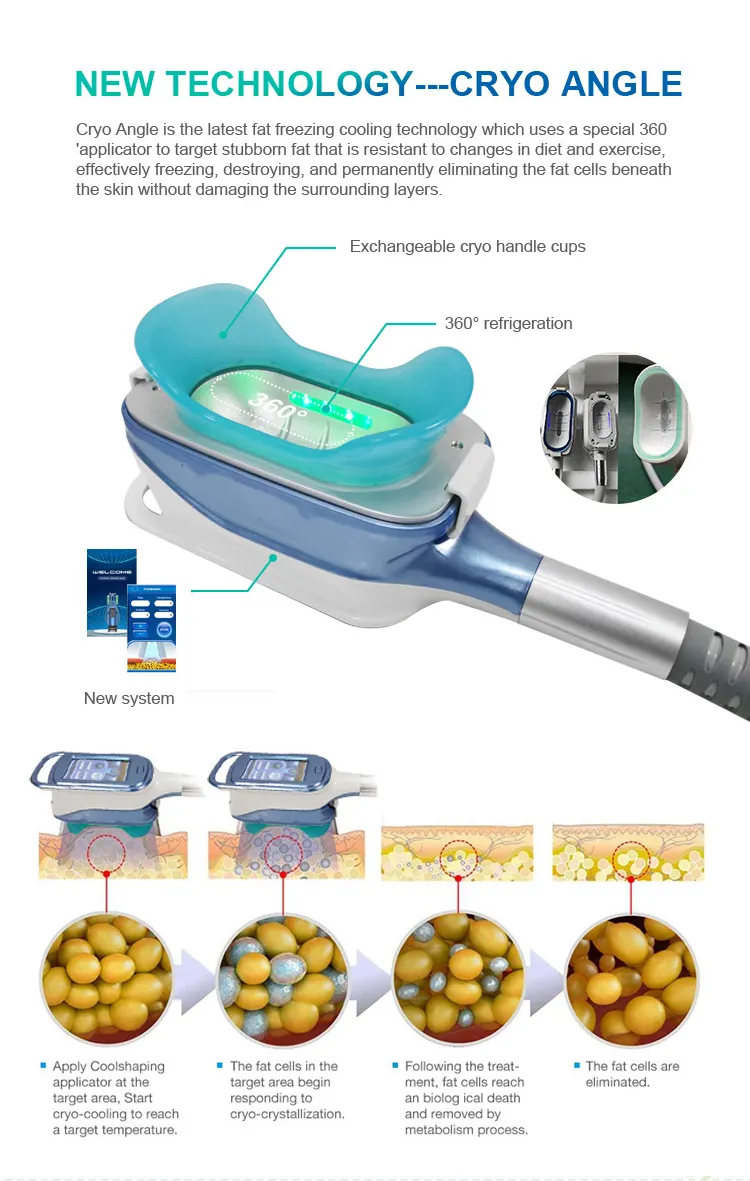 Cryolipolysis Fat Freezing Lipolaser Cavitation RF Body Slimming Machine Cellulite Removal 360 Freeze Beauty Equipment Vacuum Weight Loss System