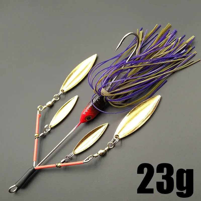 Lunker Spinner Baits Hard Fishing Lure 23g Noisy Buzz Rotating Blade Bubb Vibration Tand Spin Willow Bass Trout Perch PikeXJ241128