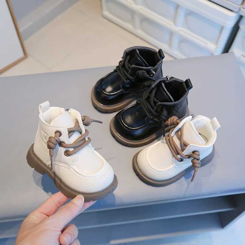 Winter Kids Shoes Fashion Children Snow Boots Plus Velvet Warm Toddler Baby Boot Boys Girls Outdoor Non-slip Casual Cotton ShoesXJ241206