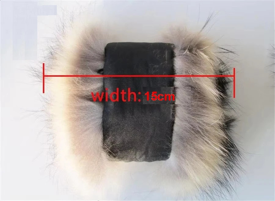 8-Color DIY Natural Leather Cuff Warmer Genuine Raccoon Fur Boots Cuff Sleeves Womens Winter Coat Down Gloves 241206
