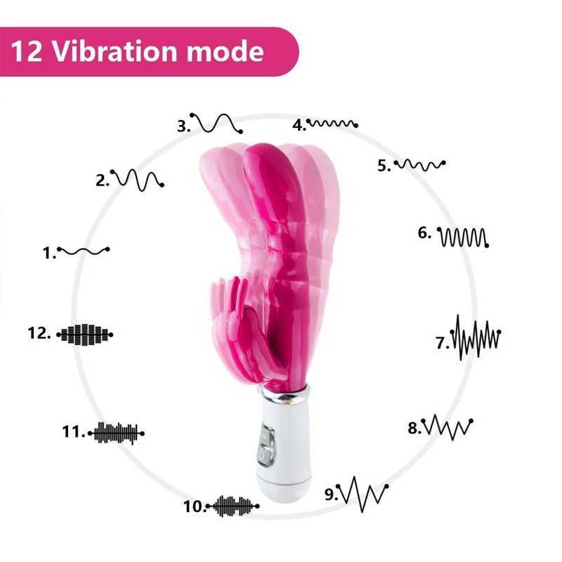 12 Speeds Strong Rabbit Vibrators For Women Vagina Clitoris Stimulator Dildo G Spot Massager Female Masturbators Adult Sex ToysXJ241206