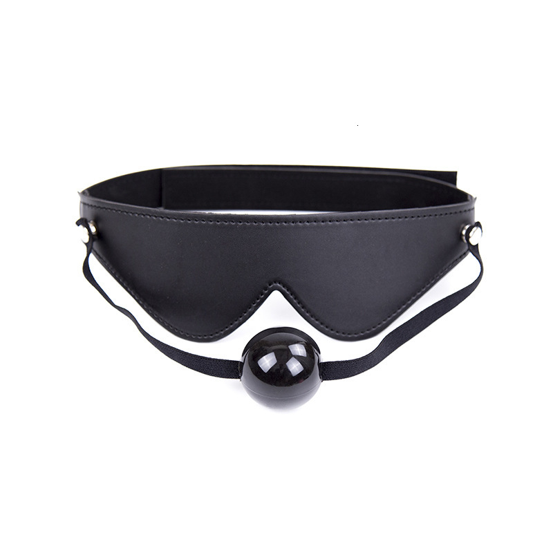 Male and female adult sex products bundled with passionate toys, eye masks with mouth plugs, restraints, flirting, couple sexual props