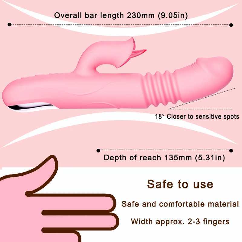 Vibrator for Women Tongue Licking Dildo Clitoris Stimulator G-Spot Vaginal Massager Powerful Adult Sex Toy Female Heat VibratorXJ241206