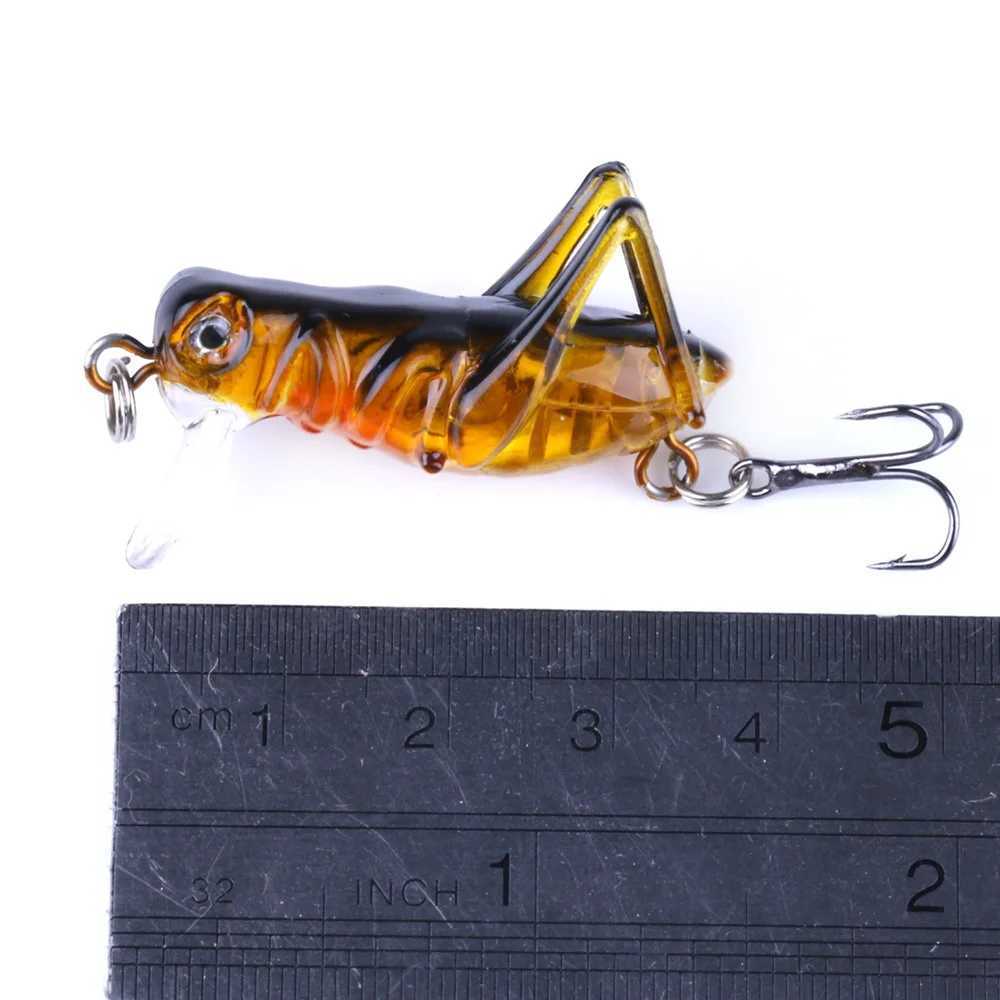 Fishing Lure 35mm 3g Grasshopper Insect Bait Flying Lure Hard Bait Realistic Artificial Bait Bass With 10 # Hooks Fishing BaitXJ241128