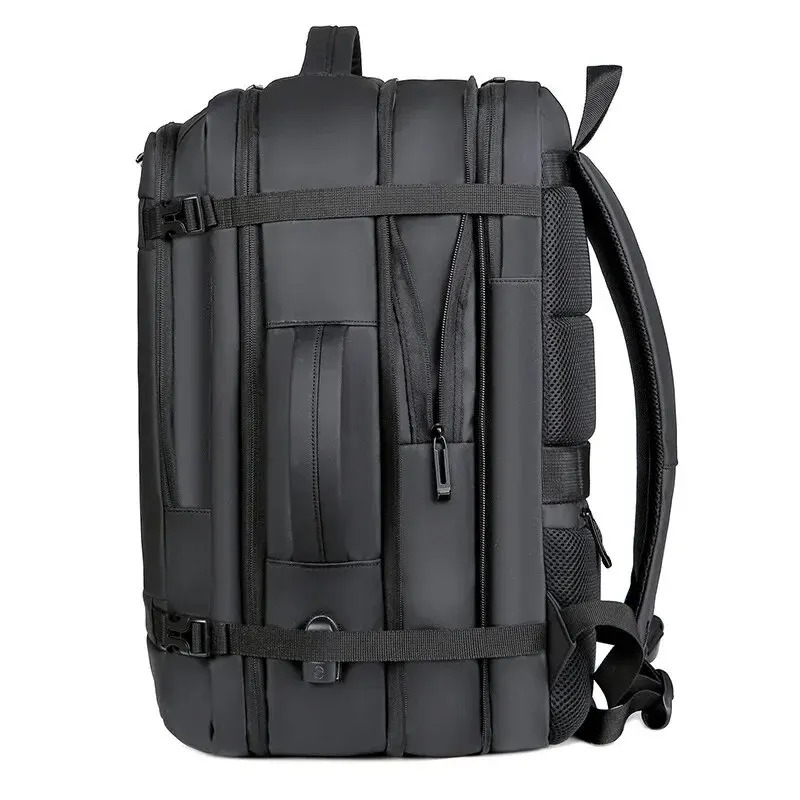 45 Large-Capacity Business Travel Shoulder Bag Expandable Multifunctional USB Charging Mens Waterproof Backpacks 241206