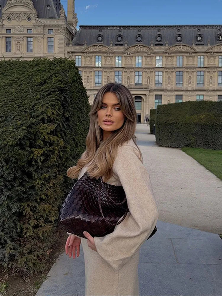 Women Fashion O Neck Zipper Woolen Cardigan Set Casual Solid Full Sleeves Long Skirt Suit Autumn Winter Female Commuting Outfits 241205