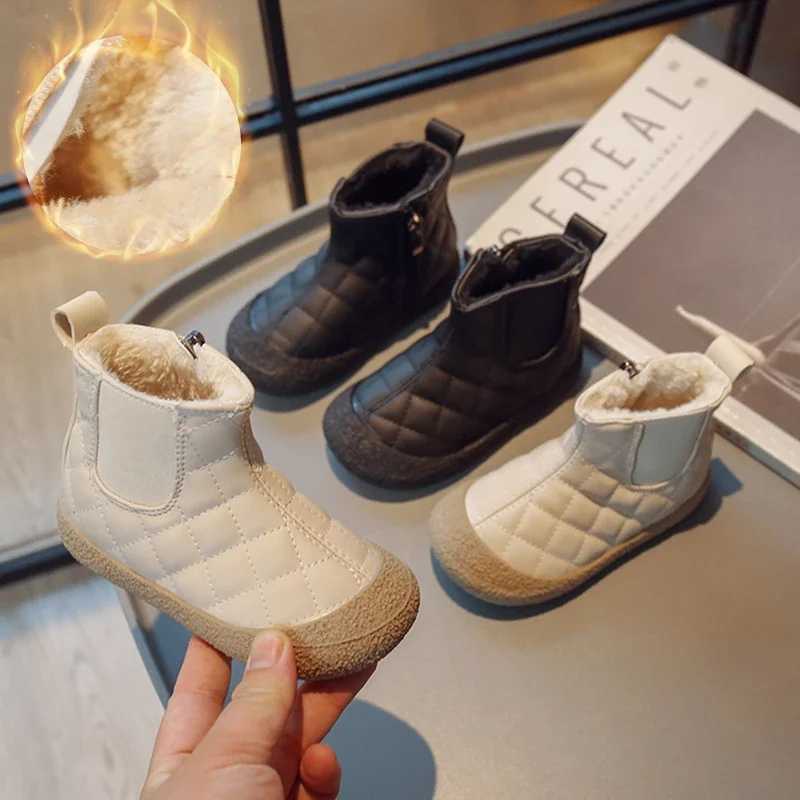 New 2024 Winter Boots for Baby Boys Girls Snow Boots Warm Plush Children Cotton Shoes Non-slip Kids Casual Shoes Infant ToddlerXJ241206