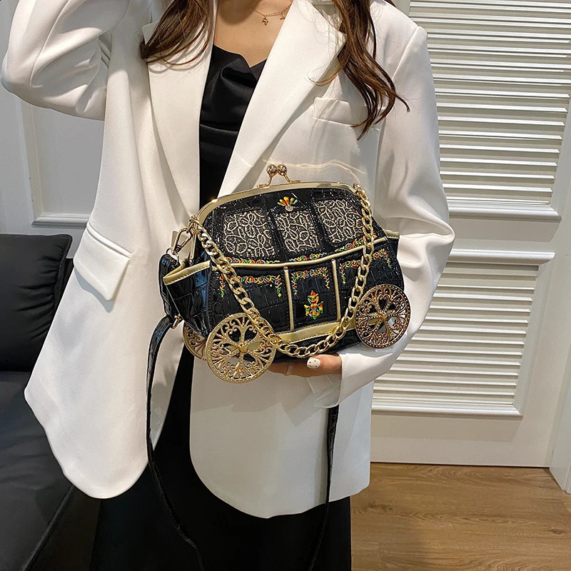 ed Royal Carriage Evening Clutch Purses for Women Embroidered Dinner Party Cross Body Bag y Handbag 250326